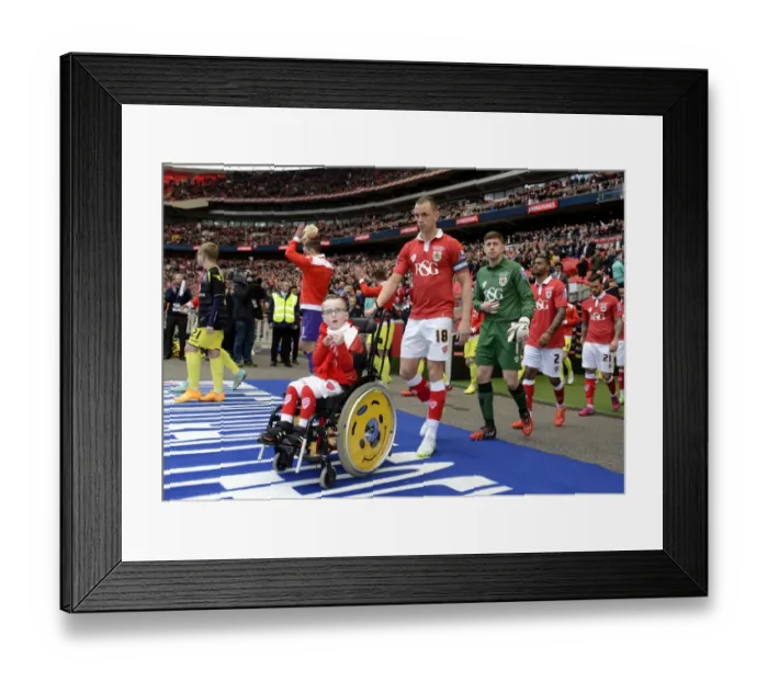 Framed Print : Bristol City Football Team and Oskar Pycroft at the Johnstone's Paint Trophy Final, Wembley Stadium (Bristol City v Walsall) Framed Print : Bristol City Football Team and Oskar Pycroft at the Johnstone's Paint Trophy Final, Wembley Stadium (Bristol City v Walsall)