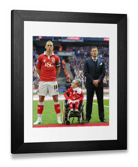 Framed Print : Bristol City Football Club: Steve Cotterill, Oskar Pycroft, and Aaron Wilbraham Unite for Johnstone's Paint Trophy Final at Wembley Stadium Framed Print : Bristol City Football Club: Steve Cotterill, Oskar Pycroft, and Aaron Wilbraham Unite for Johnstone's Paint Trophy Final at Wembley Stadium