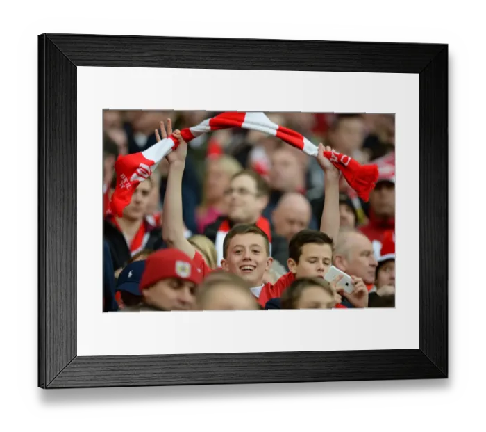 Framed Print : Bristol City FC's Glory: Johnstone's Paint Trophy Victory Celebration at Wembley