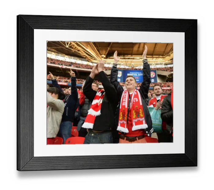 Framed Print : Bristol City FC: Triumphant Fans Celebrate Johnstone's Paint Trophy Victory at Wembley Framed Print : Bristol City FC: Triumphant Fans Celebrate Johnstone's Paint Trophy Victory at Wembley