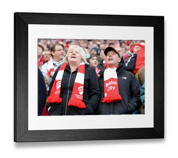 Framed Print : Bristol City FC: Triumphant Moment at Wembley Stadium - Johnstone's Paint Trophy Final vs Walsall (2015)