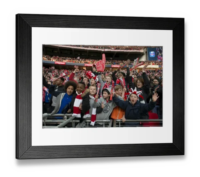Framed Print : Bristol City FC's Triumphant Wembley Victory: A Sea of Celebrating Fans Framed Print : Bristol City FC's Triumphant Wembley Victory: A Sea of Celebrating Fans