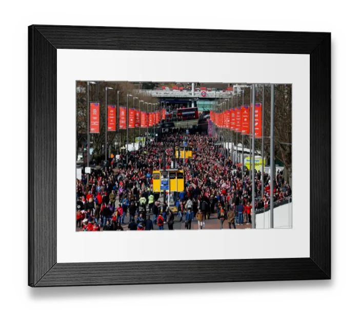Framed Print : Thrilled Fans Celebrate: Bristol City's Johnstones Paint Trophy Victory over Walsall at Wembley Stadium
