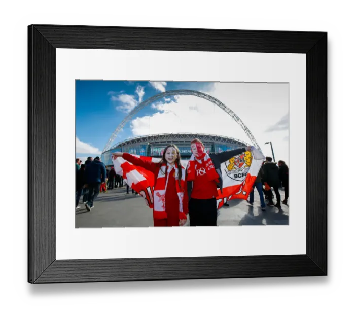Framed Print : Thrilling Showdown at Wembley: Bristol City vs. Walsall in the Johnstones Paint Trophy Final, 2015 (Fans in Action) Framed Print : Thrilling Showdown at Wembley: Bristol City vs. Walsall in the Johnstones Paint Trophy Final, 2015 (Fans in Action)