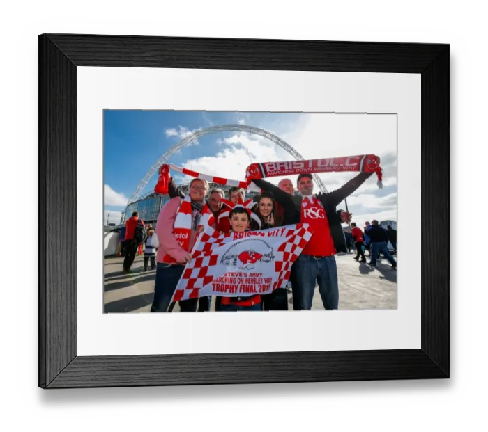 Framed Print : Passionate Bristol City Fans at the Johnstones Paint Trophy Final in Wembley Stadium Framed Print : Passionate Bristol City Fans at the Johnstones Paint Trophy Final in Wembley Stadium
