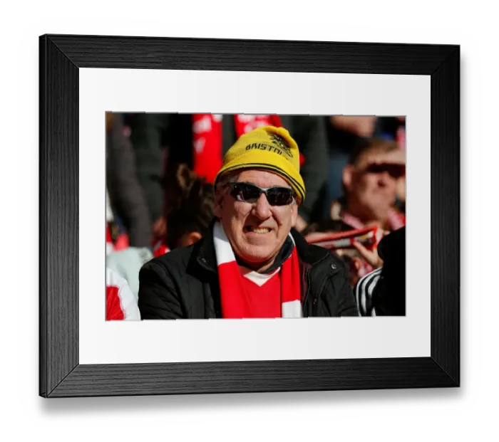 Framed Print : Bristol City FC's Glory at Wembley: A Sea of Supporters