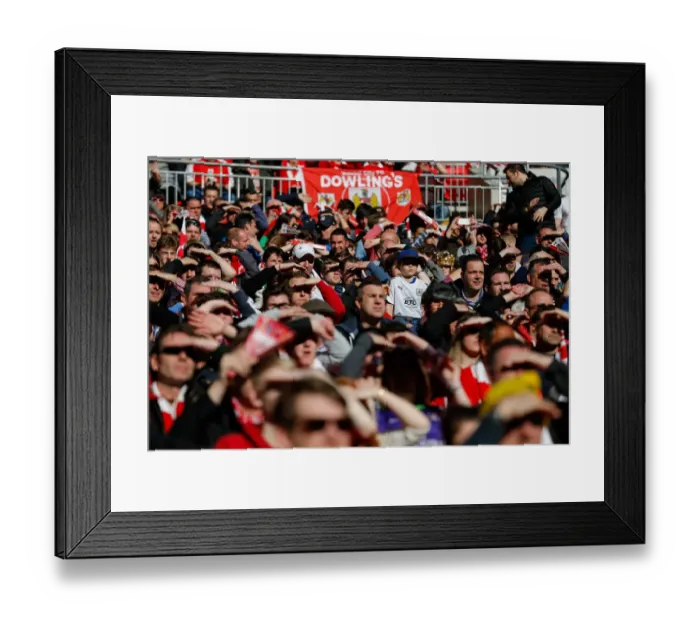 Framed Print : Bristol City FC's Thrilling Wembley Victory: A Sea of Euphoric Fans
