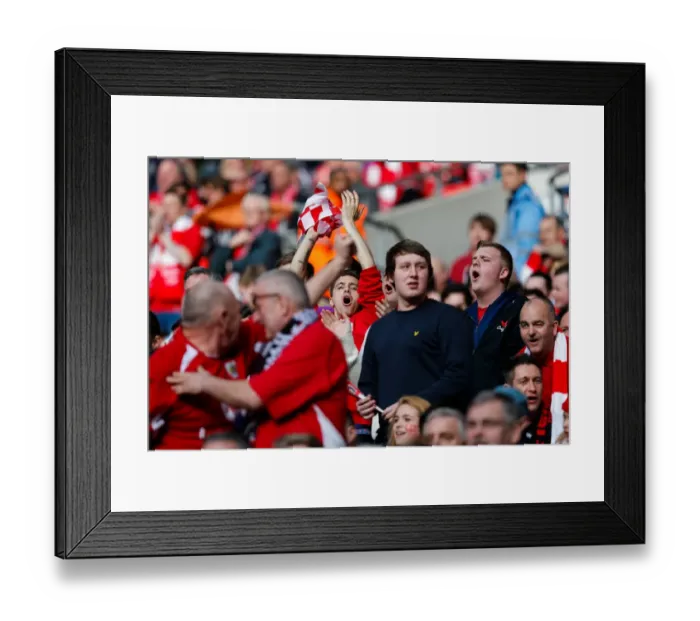 Framed Print : Thrilling Johnstones Paint Trophy Victory: Euphoric Moment for Bristol City Fans at Wembley Framed Print : Thrilling Johnstones Paint Trophy Victory: Euphoric Moment for Bristol City Fans at Wembley