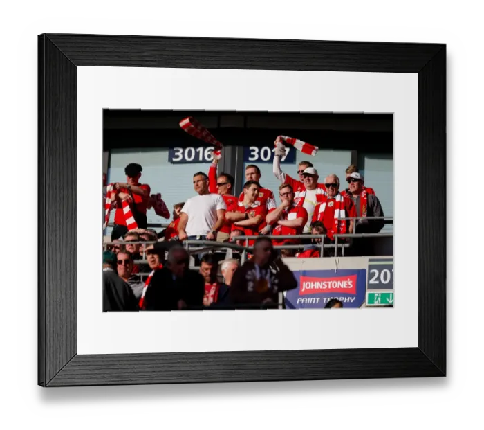 Framed Print : Bristol City FC's Thrilling Wembley Victory: A Sea of Celebrating Fans (JPT Final) Framed Print : Bristol City FC's Thrilling Wembley Victory: A Sea of Celebrating Fans (JPT Final)