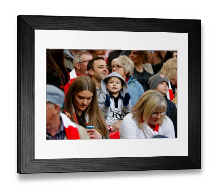 Framed Print : Bristol City FC's Glory at Wembley: Triumphant Moment with Fans - Johnstones Paint Trophy Victory over Walsall