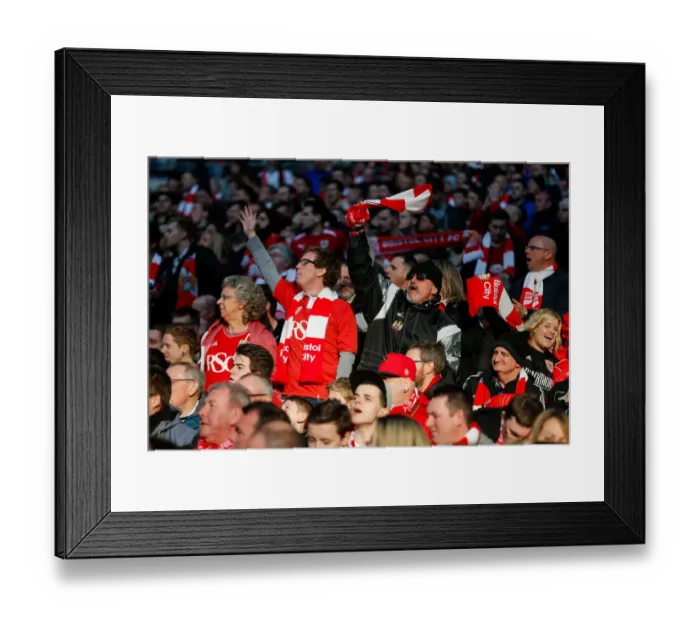 Framed Print : Bristol City Celebrate 2-0 Lead in Johnstones Paint Trophy Final at Wembley Stadium