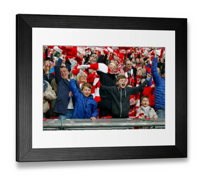 Framed Print : Bristol City's Glorious 2-0 Victory: A Sea of Celebrating Supporters at Wembley Stadium Framed Print : Bristol City's Glorious 2-0 Victory: A Sea of Celebrating Supporters at Wembley Stadium