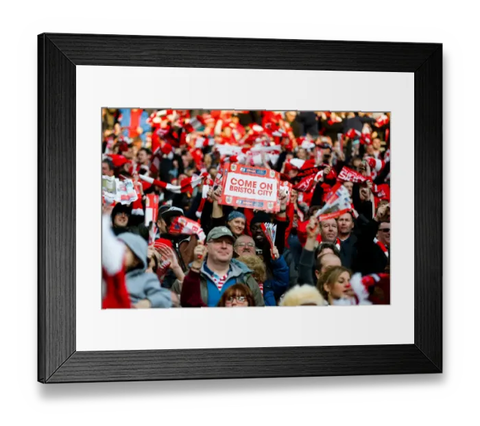 Framed Print : Bristol City FC: Celebrating a 2-0 Win over Walsall in the Johnstones Paint Trophy Final