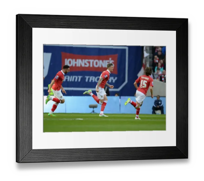 Framed Print : Aden Flint's Emotional Victory: Bristol City's Johnstone's Paint Trophy Triumph at Wembley Stadium