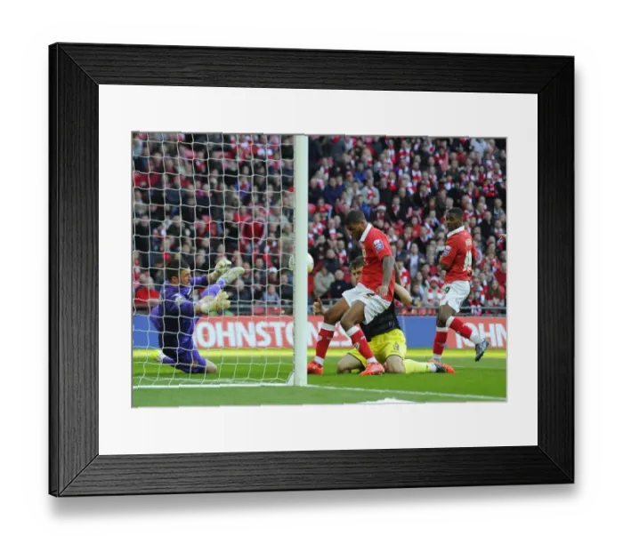 Framed Print : Mark Little Scores the Winning Goal: Bristol City Claims Johnstone's Paint Trophy over Walsall at Wembley Framed Print : Mark Little Scores the Winning Goal: Bristol City Claims Johnstone's Paint Trophy over Walsall at Wembley
