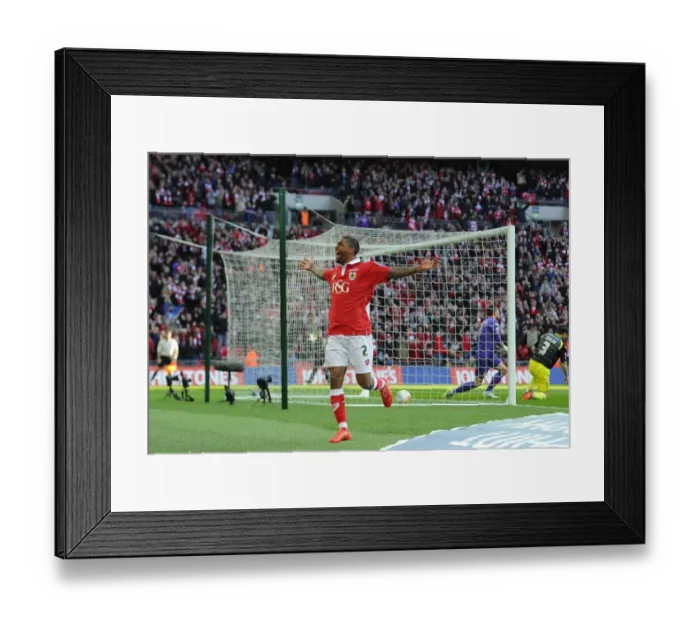 Framed Print : Mark Little's Thrilling Goal: Bristol City's Johnstone's Paint Trophy Final Victory over Walsall