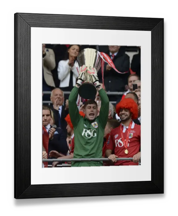 Framed Print : Bristol City Lift the JPT Trophy: Frank Fielding Celebrates Victory at Wembley Stadium (Bristol City v Walsall) Framed Print : Bristol City Lift the JPT Trophy: Frank Fielding Celebrates Victory at Wembley Stadium (Bristol City v Walsall)