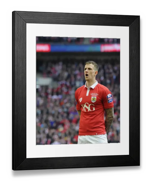 Framed Print : Bristol City's Aden Flint Sings National Anthem at Wembley Stadium - Johnstone's Paint Trophy Final, 2015 Framed Print : Bristol City's Aden Flint Sings National Anthem at Wembley Stadium - Johnstone's Paint Trophy Final, 2015