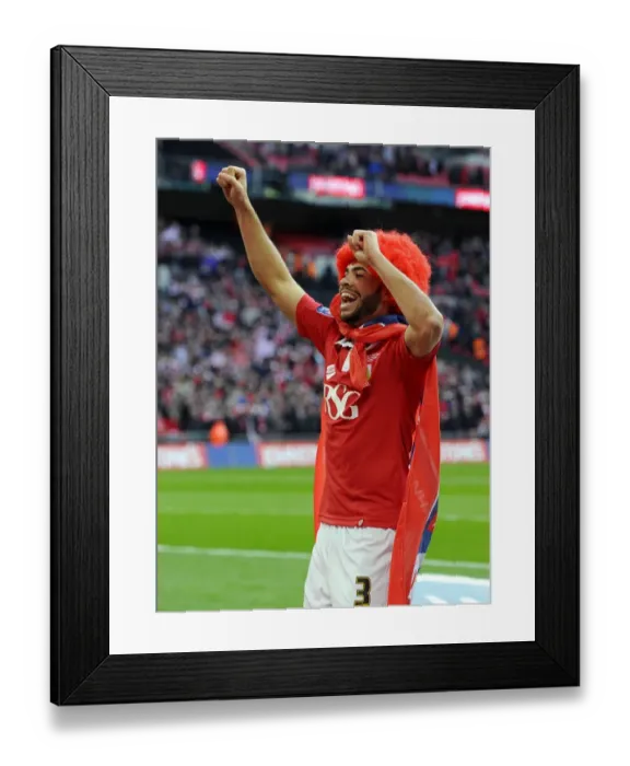 Framed Print : Bristol City's Derrick Williams Celebrates Johnstone's Paint Trophy Victory over Walsall at Wembley Stadium Framed Print : Bristol City's Derrick Williams Celebrates Johnstone's Paint Trophy Victory over Walsall at Wembley Stadium