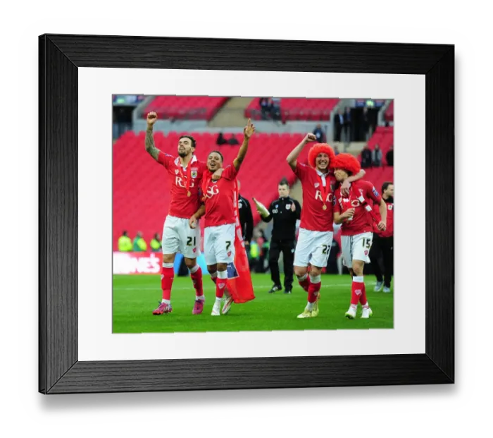 Framed Print : Triumphant Moment: Marlon Pack, Luke Ayling, and Luke Freeman Celebrate Bristol City's Johnstone's Paint Trophy Victory Framed Print : Triumphant Moment: Marlon Pack, Luke Ayling, and Luke Freeman Celebrate Bristol City's Johnstone's Paint Trophy Victory