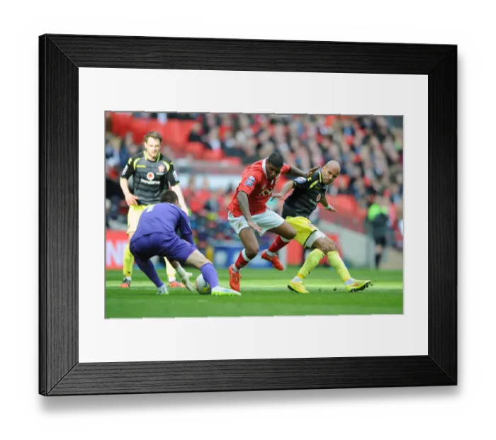 Framed Print : Bristol City's Mark Little Tackles Walsall's James Chambers - Johnstone's Paint Trophy Final, Wembley Stadium