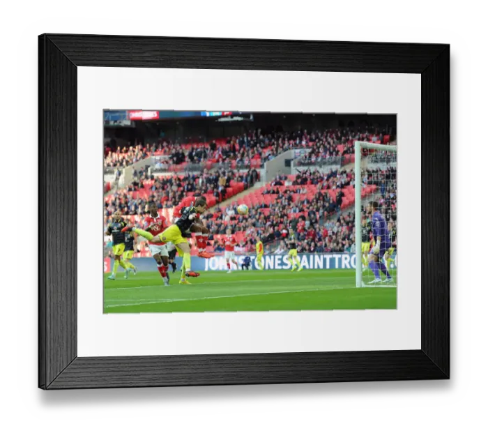 Framed Print : Bristol City's Mark Little Scores the Game-Winning Goal in Johnstone's Paint Trophy Final against Walsall