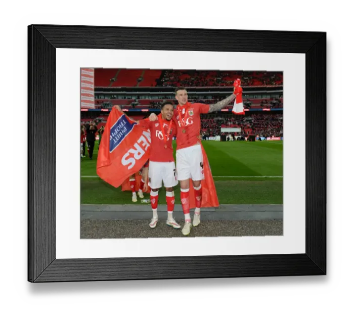 Framed Print : Bristol City FC: Korey Smith and Aden Flint's Emotional Winning Moment in the Johnstone Paint Trophy Final against Walsall Framed Print : Bristol City FC: Korey Smith and Aden Flint's Emotional Winning Moment in the Johnstone Paint Trophy Final against Walsall