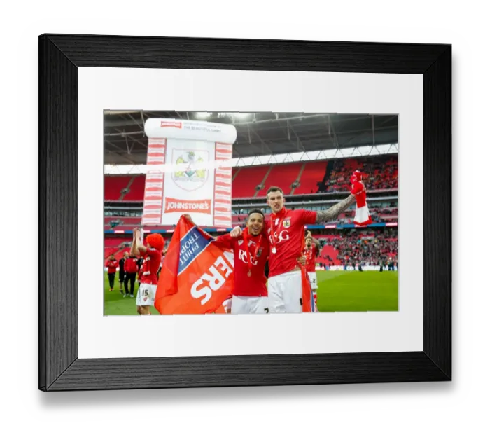 Framed Print : Bristol City Celebrate 2-0 Victory Over Walsall in Johnstones Paint Trophy Final at Wembley Stadium Framed Print : Bristol City Celebrate 2-0 Victory Over Walsall in Johnstones Paint Trophy Final at Wembley Stadium