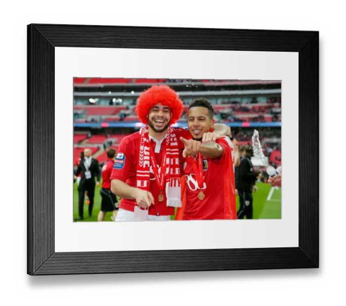 Framed Print : Bristol City Celebrates 2-0 Victory Over Walsall in Johnstones Paint Trophy Final