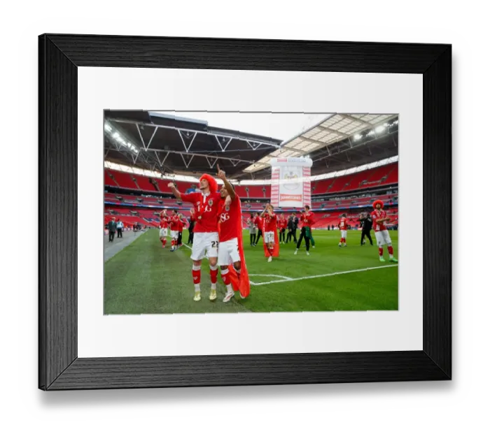 Framed Print : Bristol City Celebrate 2-0 Win Over Walsall in Johnstones Paint Trophy Final Framed Print : Bristol City Celebrate 2-0 Win Over Walsall in Johnstones Paint Trophy Final