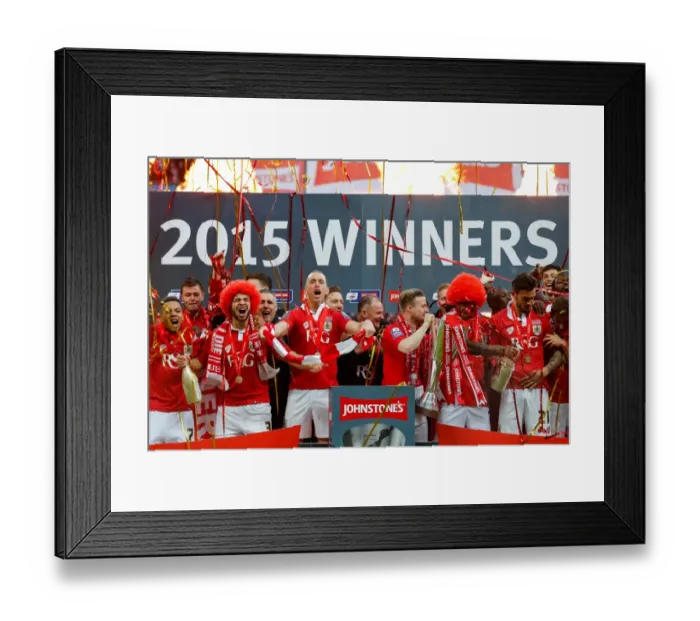 Framed Print : Bristol City FC Triumphs at Wembley: 2-0 Johnstones Paint Trophy Victory over Walsall