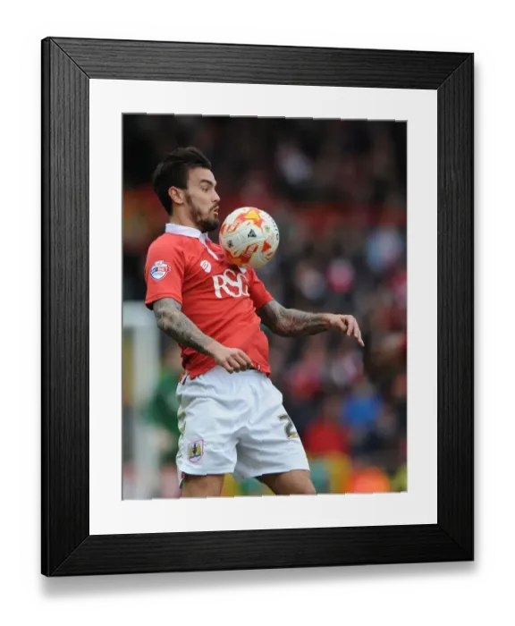 Framed Print : Marlon Pack of Bristol City in Action Against Barnsley, Sky Bet League One, 2015