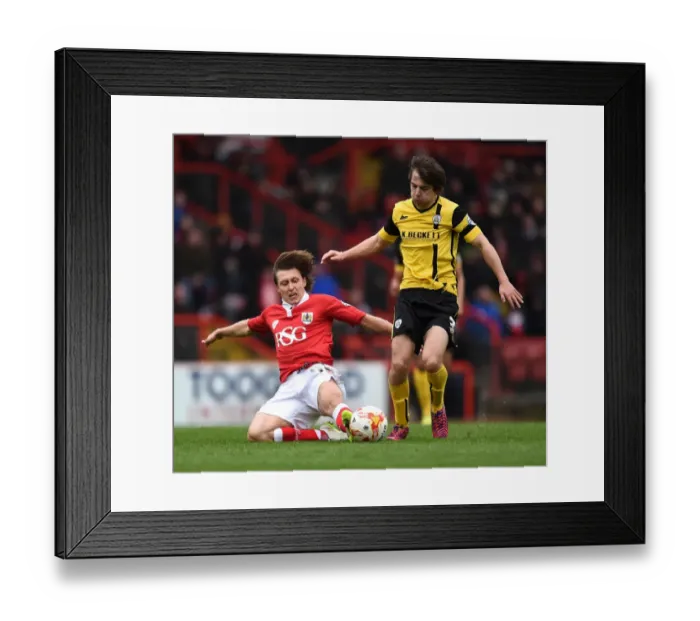 Framed Print : Bristol City's Luke Freeman Takes the Ball from Declan John in Intense Football Action at Ashton Gate Stadium (Bristol City v Barnsley, Sky Bet League One) Framed Print : Bristol City's Luke Freeman Takes the Ball from Declan John in Intense Football Action at Ashton Gate Stadium (Bristol City v Barnsley, Sky Bet League One)