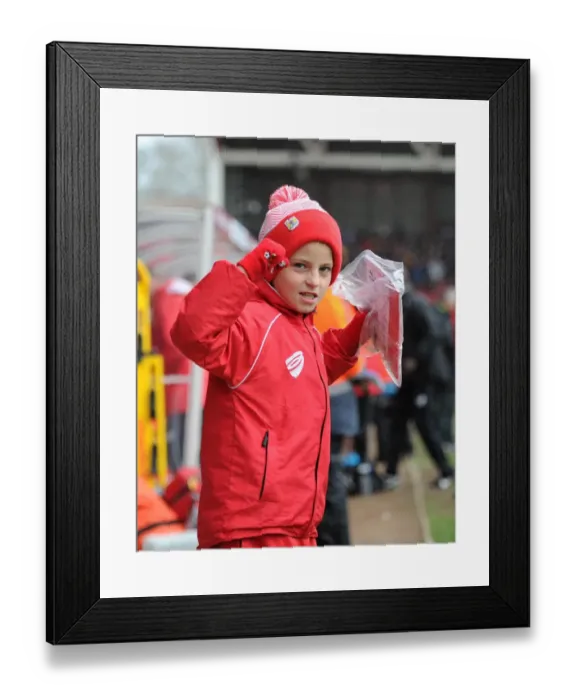 Framed Print : Bristol City's Ball Boy Rejoices as Joe Bryan Scores the Equalizer Against Barnsley