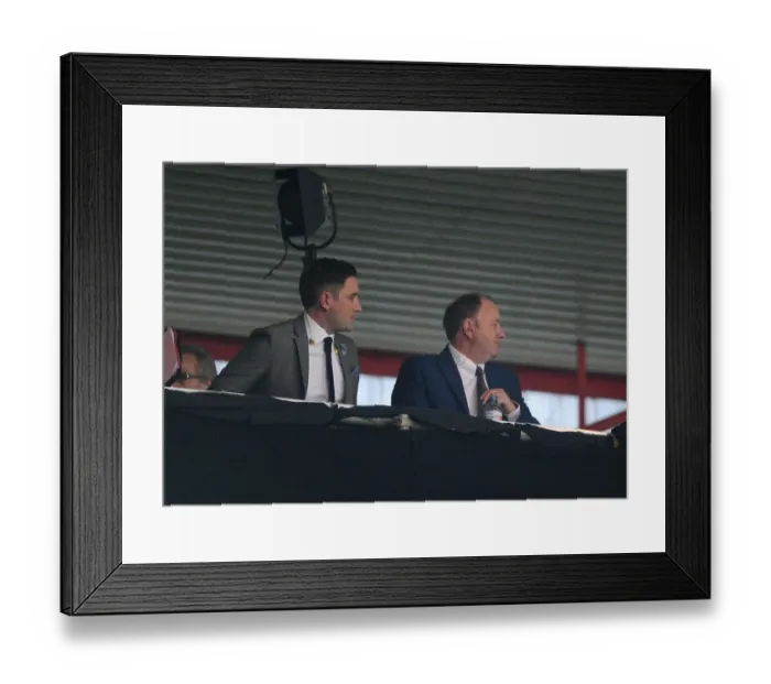 Framed Print : Father-Son Duo: Lee and Gary Johnson Reunited in the Press Box - Bristol City vs Swindon Town, 2015 Framed Print : Father-Son Duo: Lee and Gary Johnson Reunited in the Press Box - Bristol City vs Swindon Town, 2015