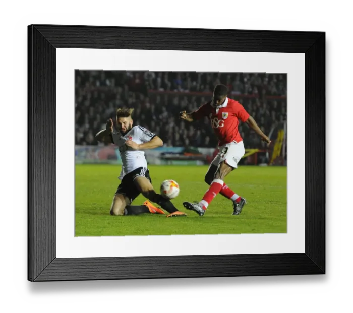 Framed Print : Bristol City's Kieran Agard Scores Opening Goal Against Swindon Town at Ashton Gate, April 2015