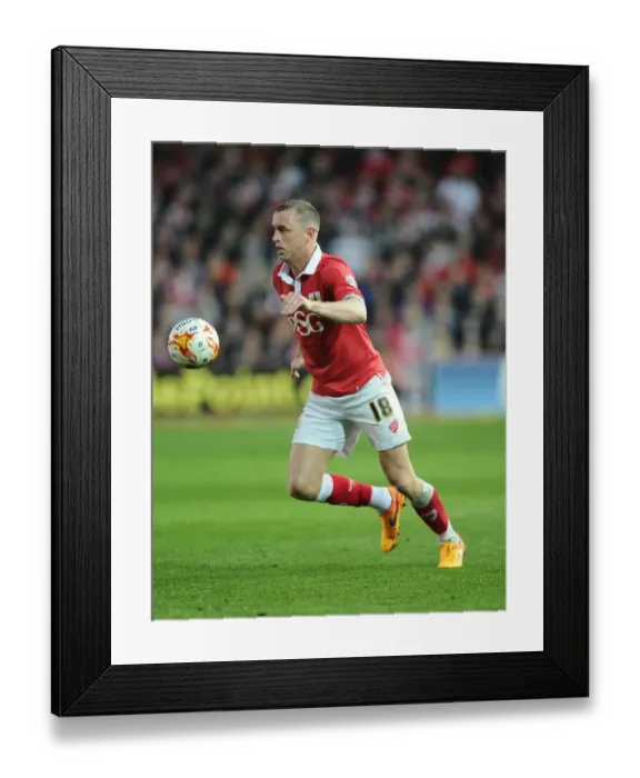 Framed Print : Bristol City vs Swindon Town: Aaron Wilbraham in Action at Ashton Gate, Sky Bet League One