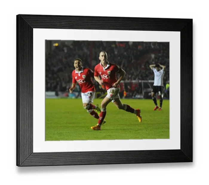 Framed Print : Aaron Wilbraham's Goal Celebration: Bristol City vs Swindon Town, April 7, 2015 Framed Print : Aaron Wilbraham's Goal Celebration: Bristol City vs Swindon Town, April 7, 2015