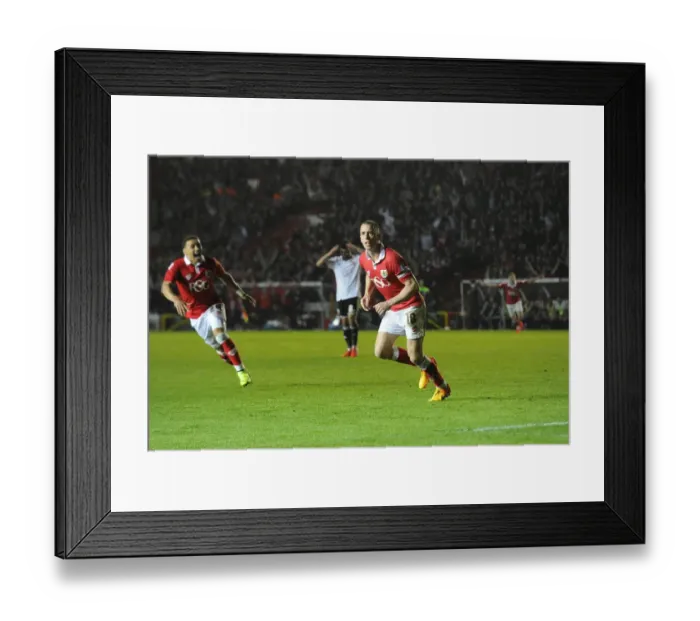 Framed Print : Thrilling Moment: Aaron Wilbraham's Goal Celebration for Bristol City in Sky Bet League One Framed Print : Thrilling Moment: Aaron Wilbraham's Goal Celebration for Bristol City in Sky Bet League One