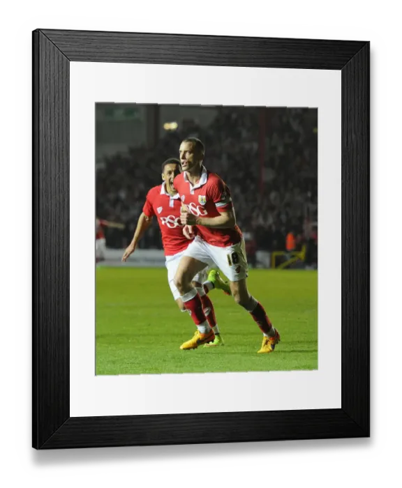 Framed Print : Unforgettable Moment: Wilbraham and Tavernier's Euphoric Goal Celebration for Bristol City vs. Swindon Town, Sky Bet League One, April 2015 Framed Print : Unforgettable Moment: Wilbraham and Tavernier's Euphoric Goal Celebration for Bristol City vs. Swindon Town, Sky Bet League One, April 2015