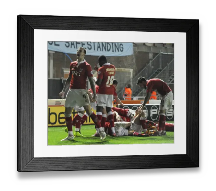Framed Print : Bristol City Celebrates Win Against Swindon Town: Aaron Wilbraham Leads the Charge Framed Print : Bristol City Celebrates Win Against Swindon Town: Aaron Wilbraham Leads the Charge