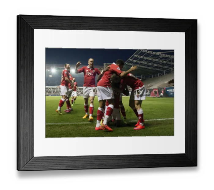 Framed Print : Bristol City Celebrates Kieran Agard's Goal Against Swindon Town, Sky Bet League One, 2015 Framed Print : Bristol City Celebrates Kieran Agard's Goal Against Swindon Town, Sky Bet League One, 2015