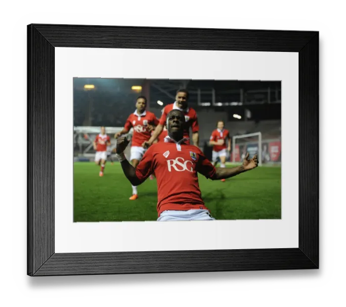 Framed Print : Bristol City's Kieran Agard Euphoria: Goal Celebration vs Swindon Town, Sky Bet League One (2015) Framed Print : Bristol City's Kieran Agard Euphoria: Goal Celebration vs Swindon Town, Sky Bet League One (2015)