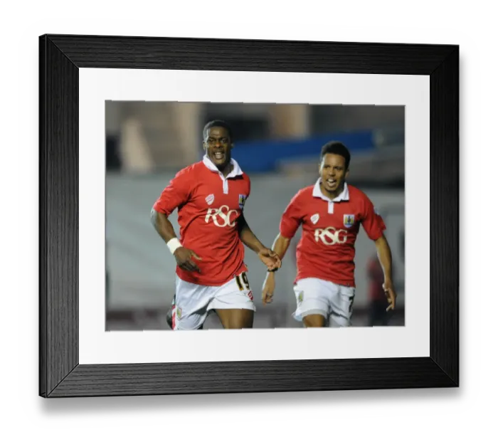 Framed Print : Bristol City's Kieran Agard Euphorically Celebrates Goal Against Swindon Town in Sky Bet League One, April 2015 Framed Print : Bristol City's Kieran Agard Euphorically Celebrates Goal Against Swindon Town in Sky Bet League One, April 2015