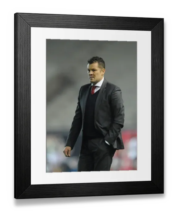 Framed Print : Steve Cotterill Leads Bristol City Against Swindon Town, April 2015