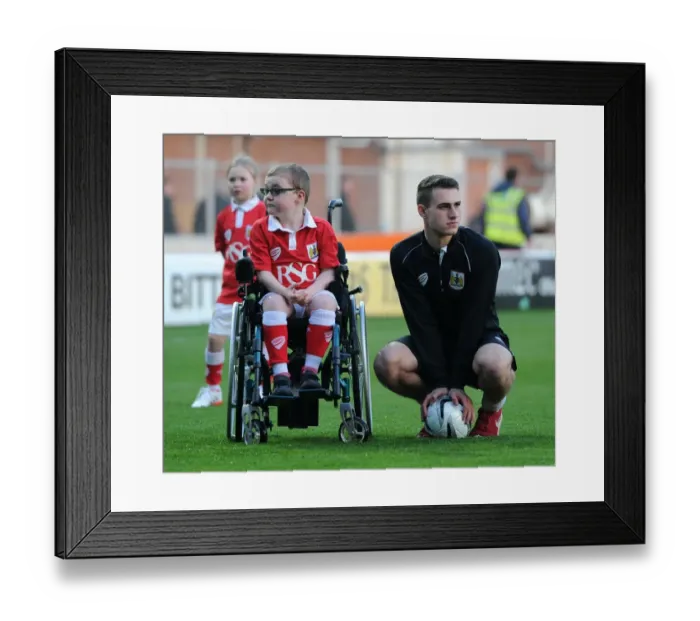 Framed Print : Sky Bet League One Showdown: Bristol City vs Swindon Town at Ashton Gate, 8 April 2015 - Mascot and Stadium Atmosphere