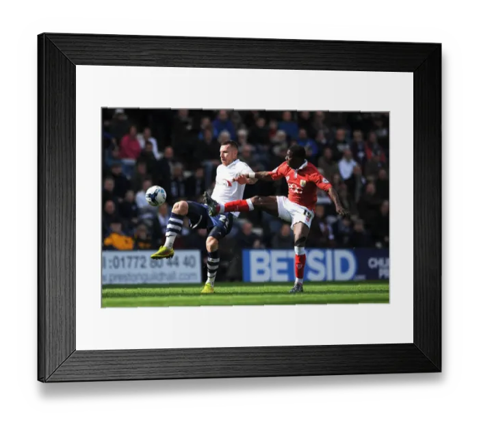 Framed Print : Intense Battle: Agard vs. King - Preston North End vs. Bristol City, Sky Bet League One, 2015 Framed Print : Intense Battle: Agard vs. King - Preston North End vs. Bristol City, Sky Bet League One, 2015