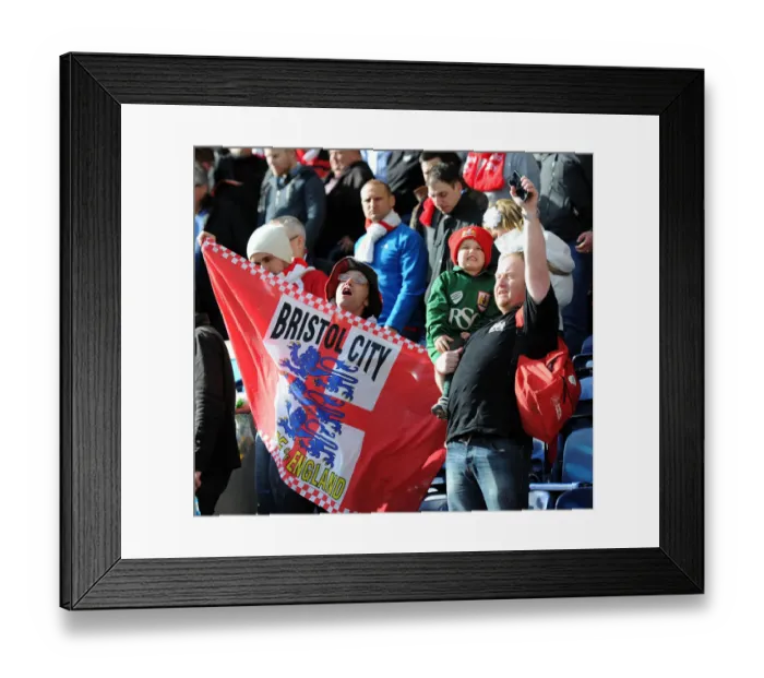 Framed Print : Bristol City Fans Celebrate at Preston North End's Deepdale Framed Print : Bristol City Fans Celebrate at Preston North End's Deepdale