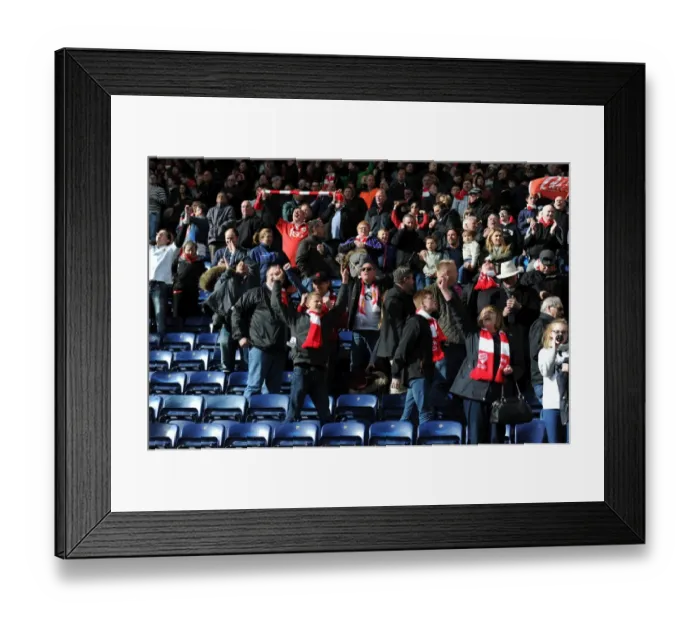 Framed Print : Bristol City Fans in Full Force at Deepdale Stadium Framed Print : Bristol City Fans in Full Force at Deepdale Stadium