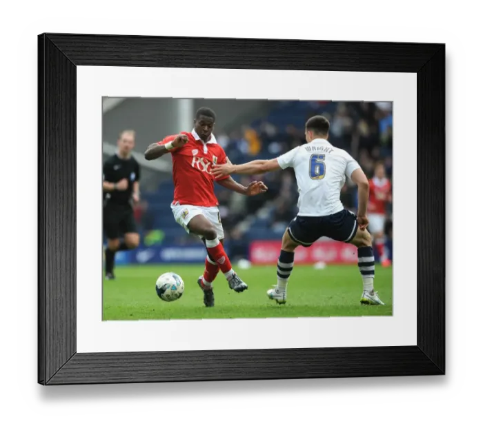Framed Print : Clash at Deepdale: Kieran Agard vs Bailey Wright Framed Print : Clash at Deepdale: Kieran Agard vs Bailey Wright